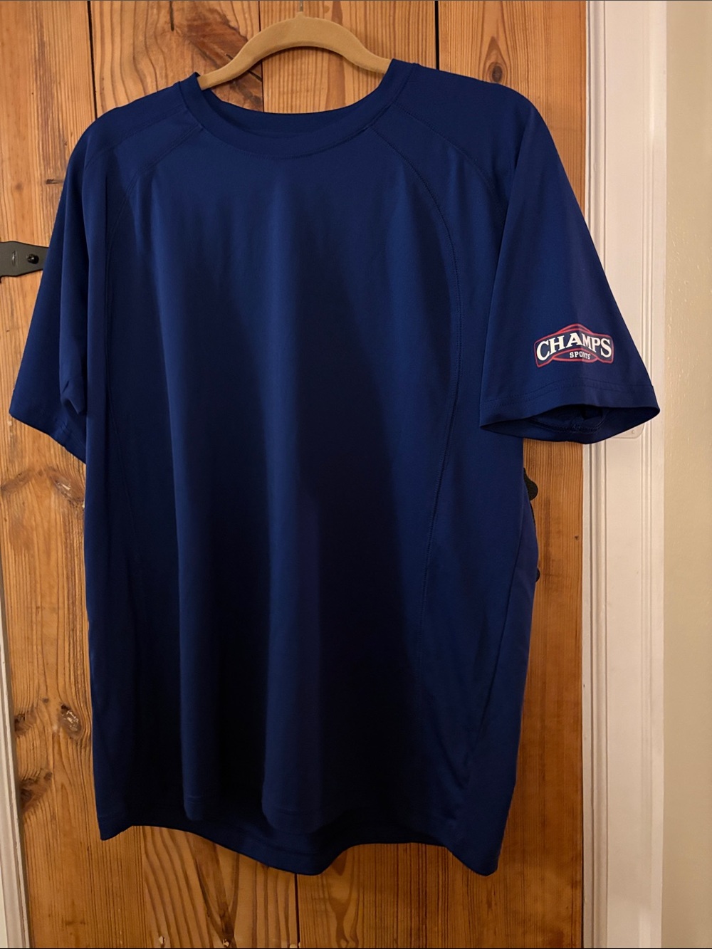 Champs Short Sleeve Athletic Tee in Navy Blue